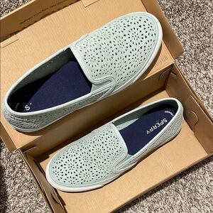 Sperry Light Blue Slip-On Shoes